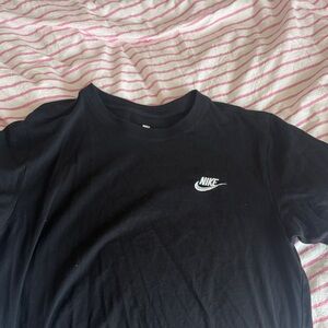 Nike Black Tee with White Logo